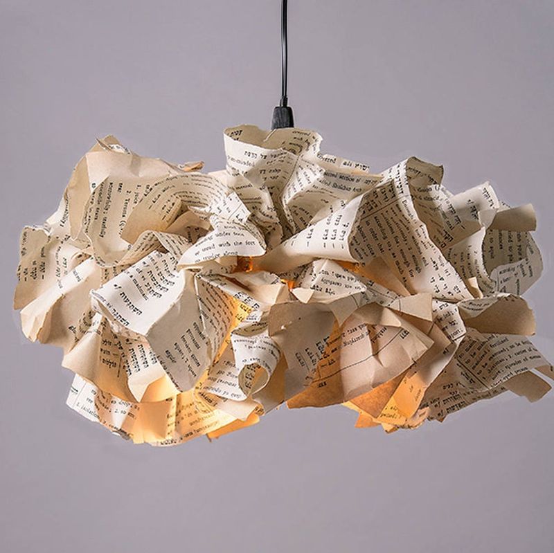 Eco-Friendly Book Paper Lamp