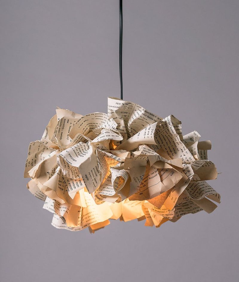 Eco-Friendly Book Paper Lamp