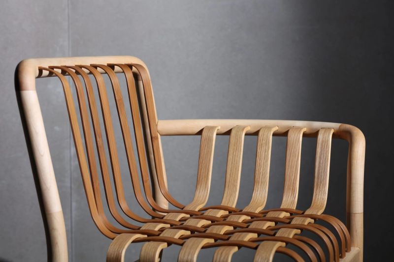 Lattice Chair by Chen Kuan-Cheng Features Woven Seat and Backrest