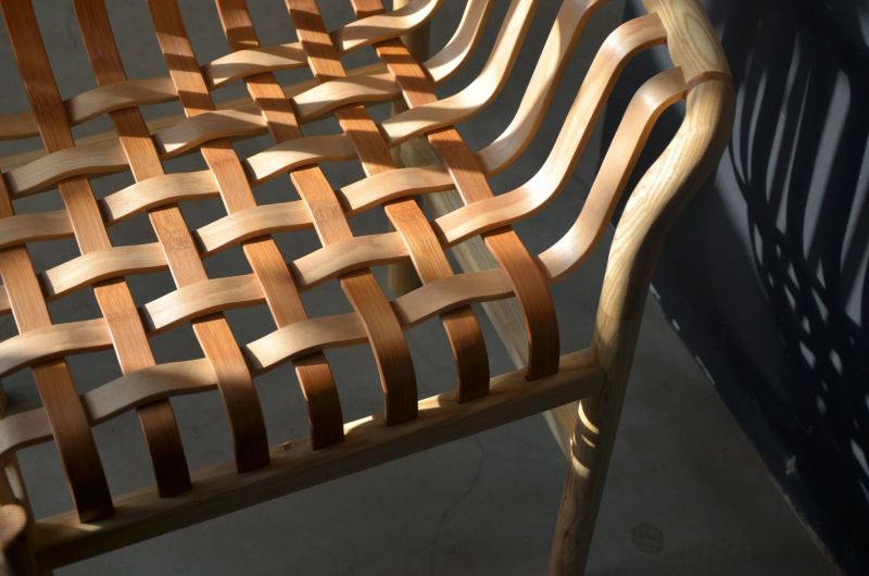 Lattice Chair by Chen Kuan-Cheng Features Woven Seat and Backrest