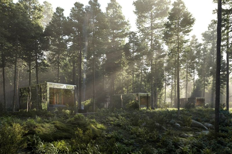 Leckie Studio and Aruliden Designs Mirrored Cabins Amidst Wild Landscape