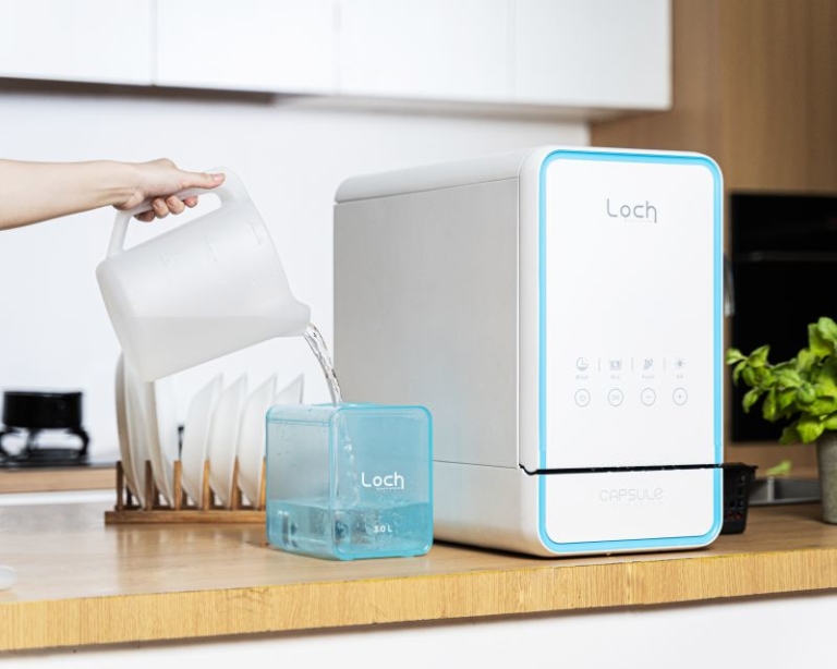 Loch Electronics Capsule Smallest, Most Efficient Countertop Dishwasher