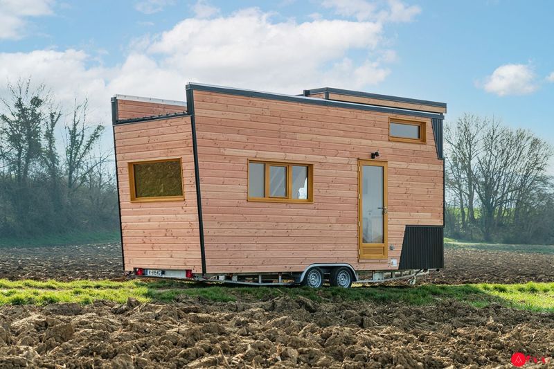 Optinid Builds Tiny house with Sliding Roof as Tourist Accommodation