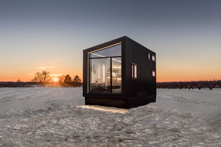 Luna Tiny House With Floor To Ceiling Glass Wall Is Chic And Affordable