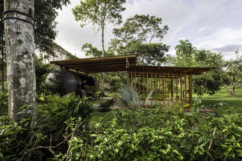 This Outdoor Pavilion Repurposes Unused Water Reservoir Tank