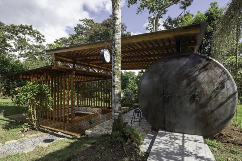 This Outdoor Pavilion Repurposes Unused Water Reservoir Tank