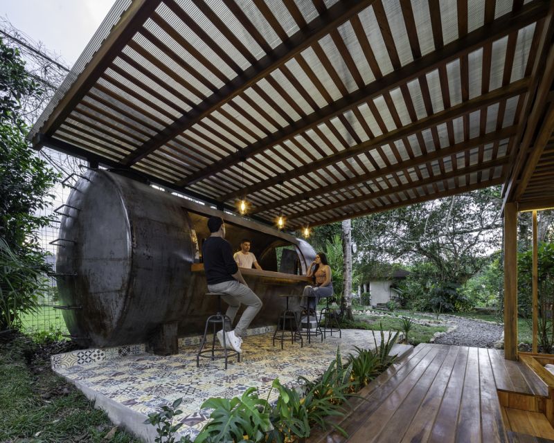 This Outdoor Pavilion Repurposes Unused Water Reservoir Tank