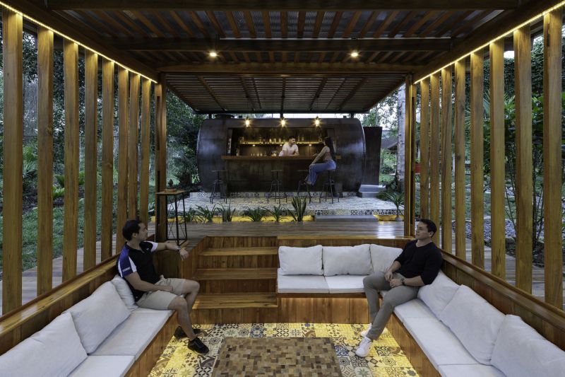 This Outdoor Pavilion Repurposes Unused Water Reservoir Tank