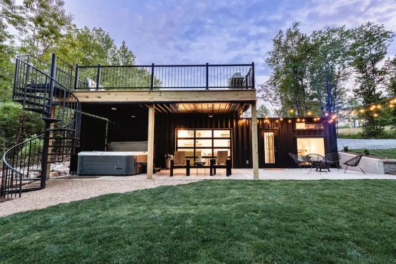 Rentable Shipping Container House Comes With Roof Deck & Garage Door