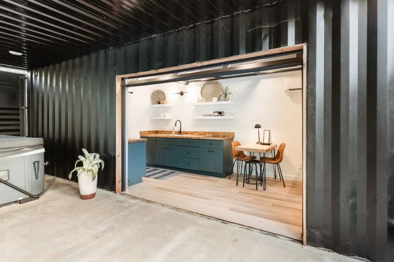 This Shipping Container Rental Features Expansive Rooftop Deck