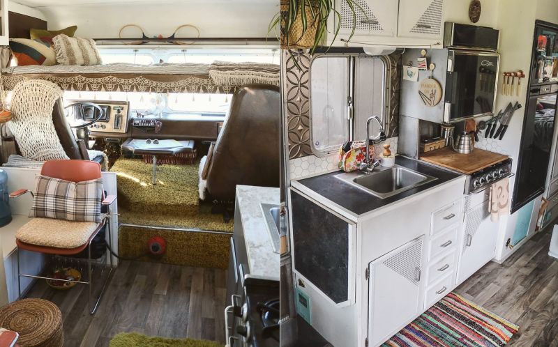 Woman Revamps 70s Motorhome While Keeping its Vintage Vibe