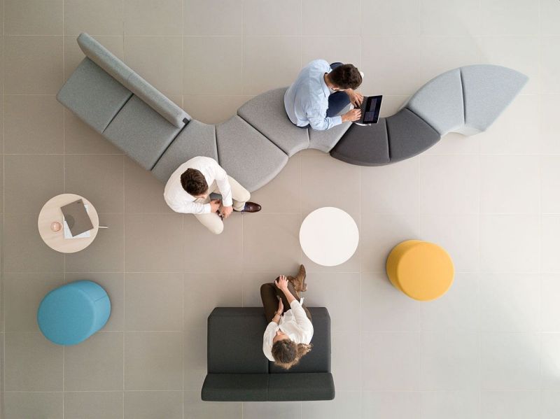 BEND Modular Office Sofa Offers Endless Seating Possibilities