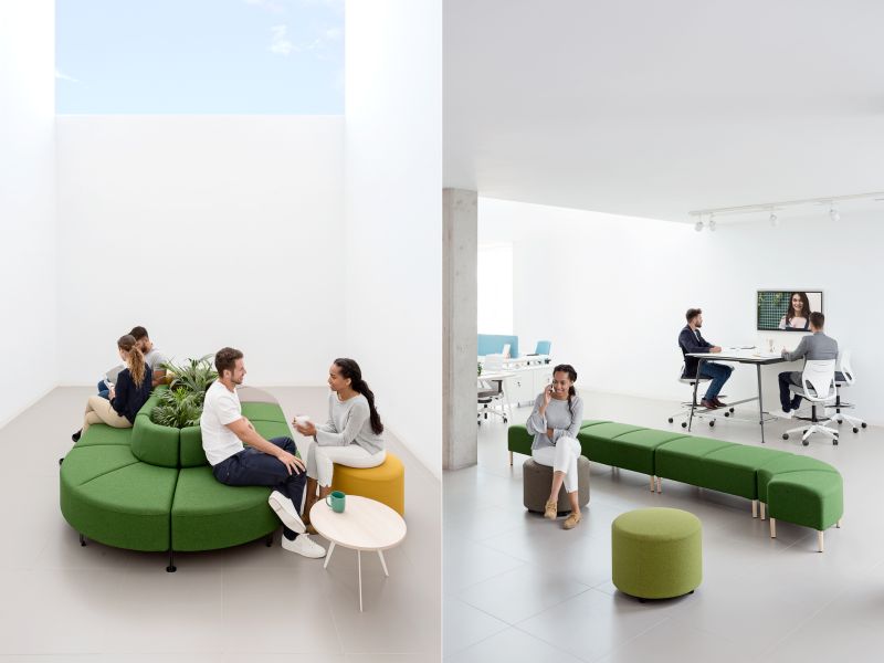 BEND Modular Office Sofa Offers Endless Seating Possibilities