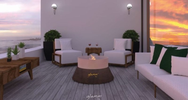 GlammFire Launches Alba Quartz Glass Fire Pit Collection