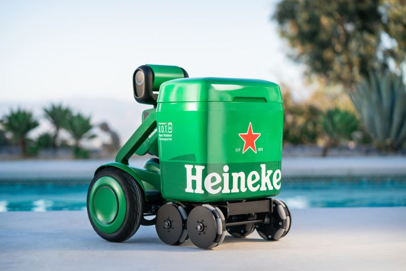 Heineken Launches Robotic Cooler that Walks with You