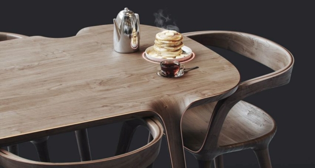 Alphawood Designs Vortex Table with Technological Features