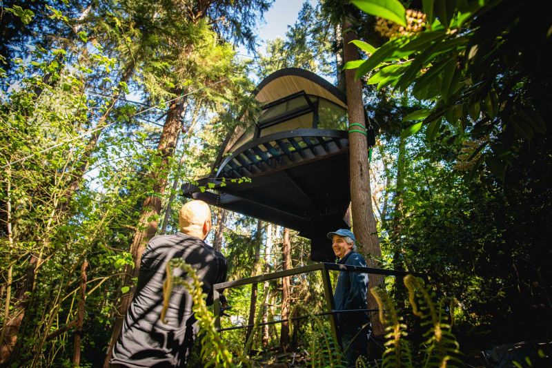 Blackbird Treehouse in Seattle Hangs 25-feet High From Ground