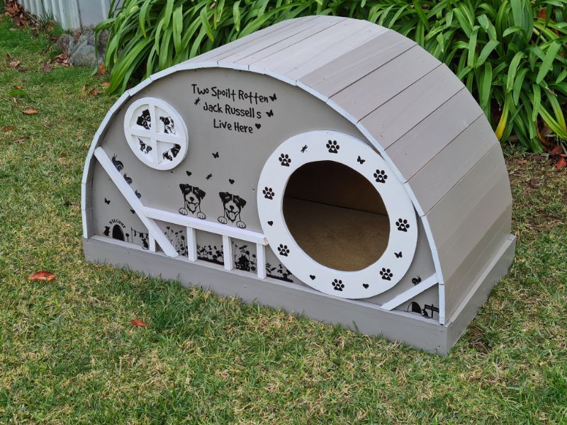 DIYer Woman Builds Hobbit Style Dog House for Her Pups