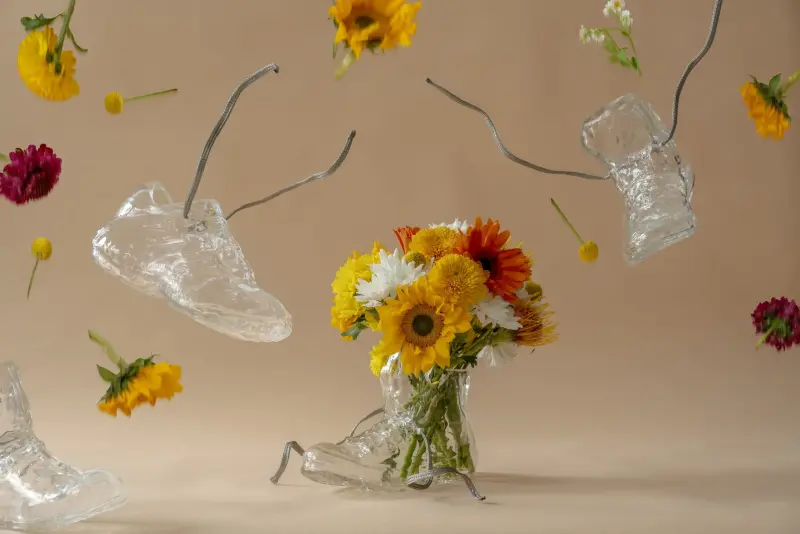 Deborah Czeresko Creates Unique, Sneaker-Shaped Glass Vases