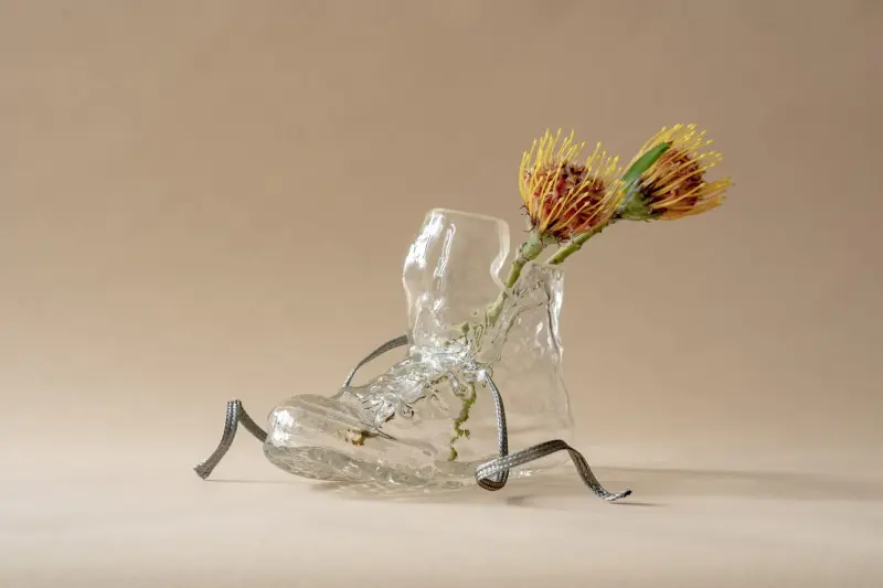 Deborah Czeresko Creates Unique, Sneaker-Shaped Glass Vases