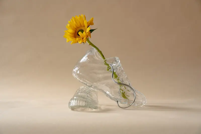 Deborah Czeresko Creates Unique, Sneaker-Shaped Glass Vases