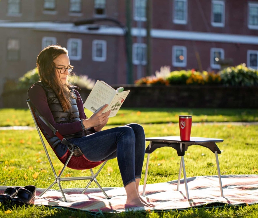 Moonlander Dual Height Adjustable, Folding Table is Tailored for