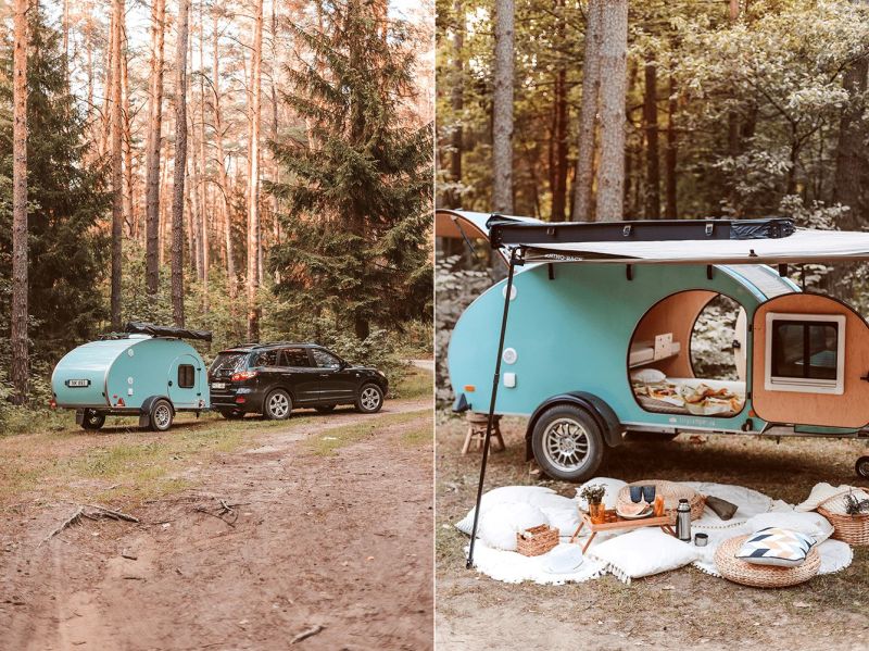 TinyCamper’s MINI is a Compact Teardrop Trailer with Modern Features