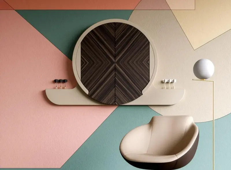 Argo Dartboard Cabinet by Vismara Doubles as Wall Art