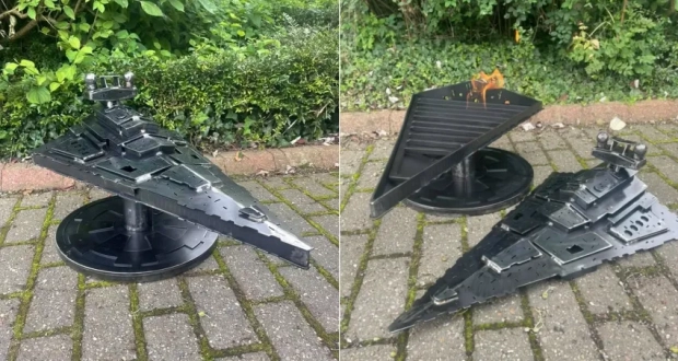Burned By Design Star Destroyer Fire Pit Will Remind You of Imperial I-class Star Destroyer
