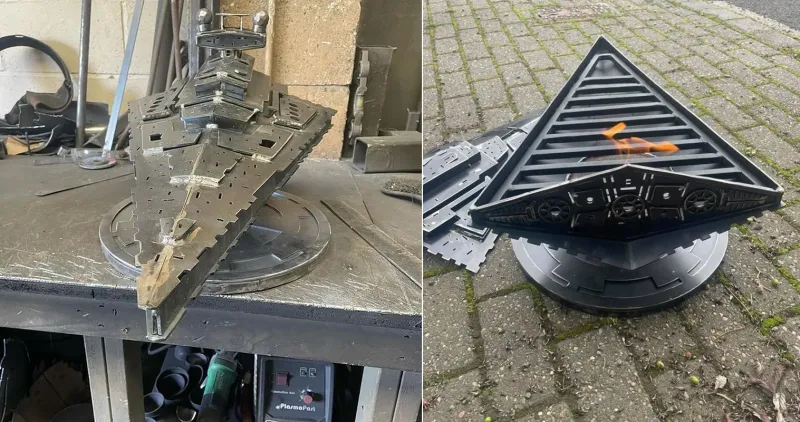 Burned By Design Star Destroyer Fire Pit Will Remind You of Imperial I-class Star Destroyer 