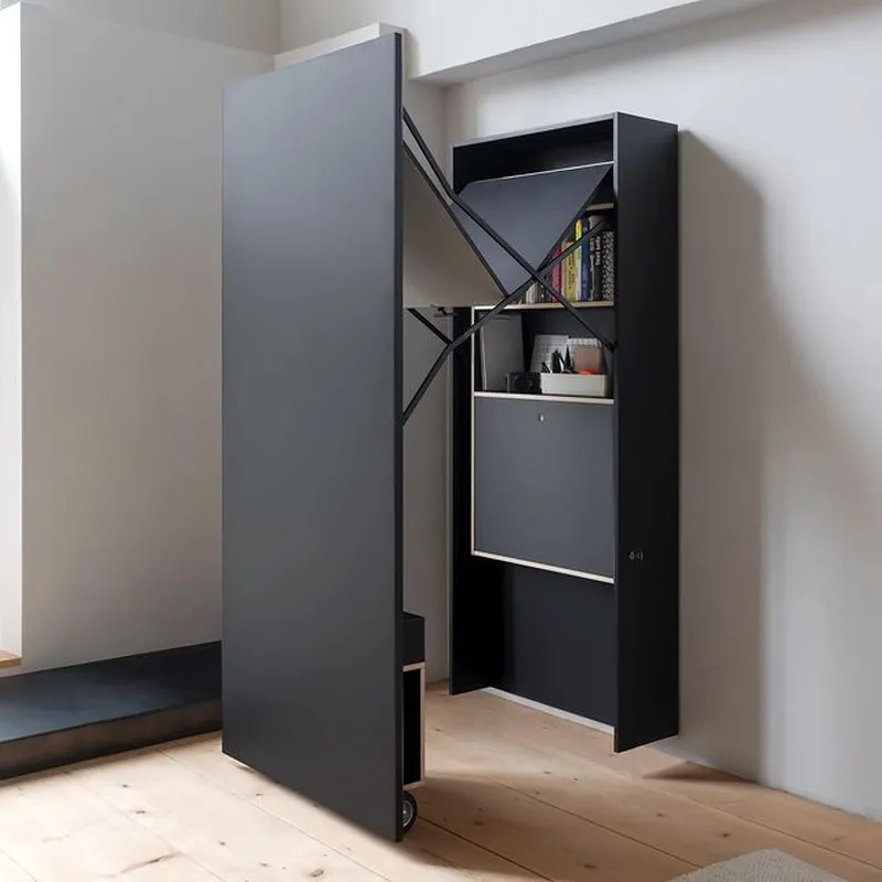 DER VORSTAND Wall Cabinet Transforms Into a Working Desk