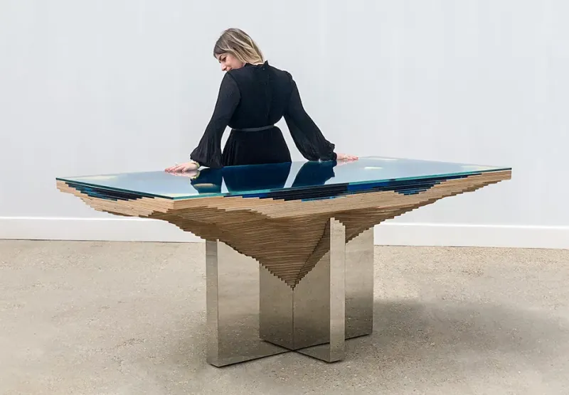 Duffy London releases the Abyss Dining Table that Mimics Earth Ocean Bottom