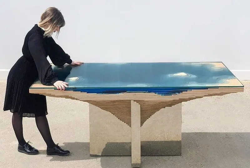 Duffy London releases the Abyss Dining Table that Mimics Earth Ocean Bottom