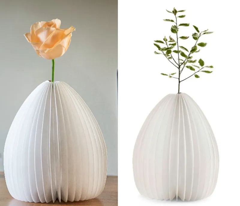 Gingko’s Smart Vase Light Not Just Double Duties as a Lamp and a Hidden Vase but Also Folds like a Book