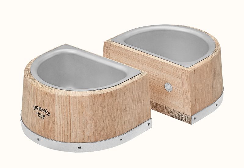 Hermès Launches Wood and Steel Dog Bowl