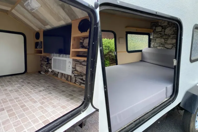 Man Builds Camping Teardrop Trailer Using Harbor Freight Cargo Trailer Frame