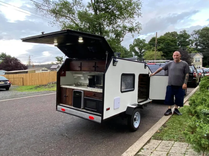 Man Builds Camping Teardrop Trailer Using Harbor Freight Cargo Trailer Frame