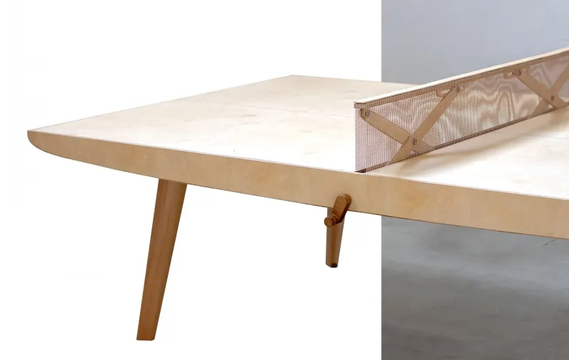  OnPlayOff Wooden Desk Mutates Into a Table Tennis Table 