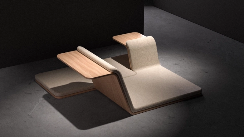 Pedro Villar Designs Cachoeira Chair Without Legs