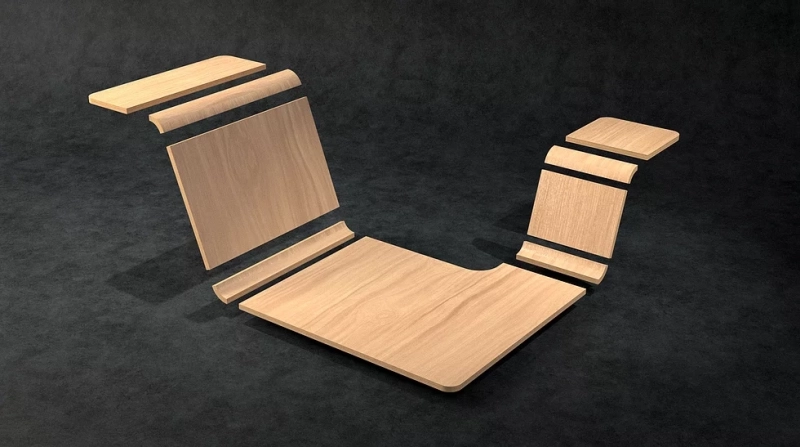 Pedro Villar Designs Cachoeira Chair Without Legs