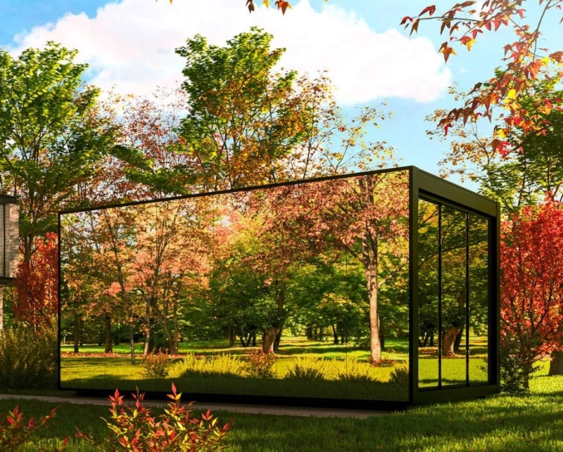 Pratic Launches Connect Bioclimatic Pergola with Mirrored Walls 