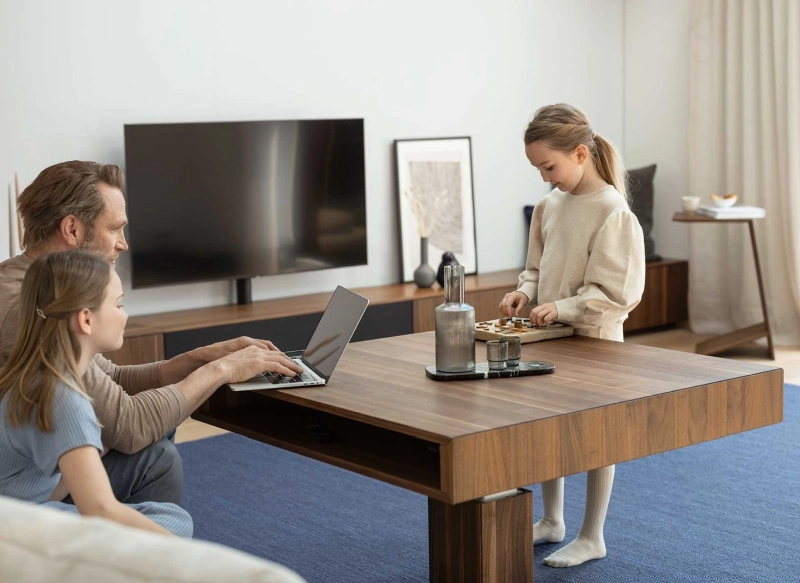 TEAM 7 Lift Coffee Table is Made of Solid Wood