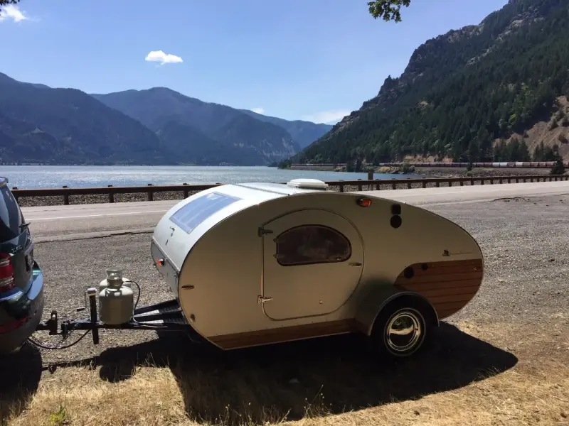 This Innovative Teardrop Trailer has Slide-Out Bunk Bed