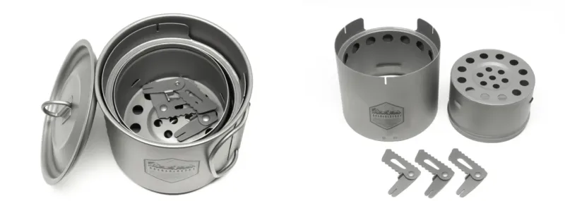 Ti-Line MFSS Stove Comes With a Double Wall Type Titanium Construction to Direct Air Flow 