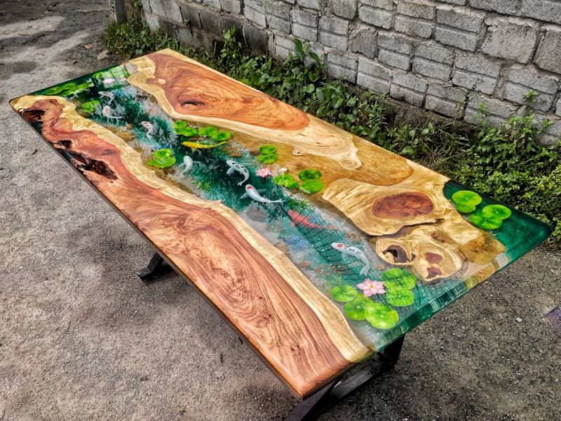 River epoxy deals table for sale