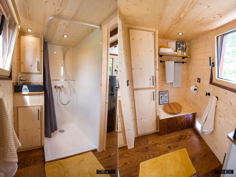 Baluchon Builds Tiny House Farniente with Small Porch