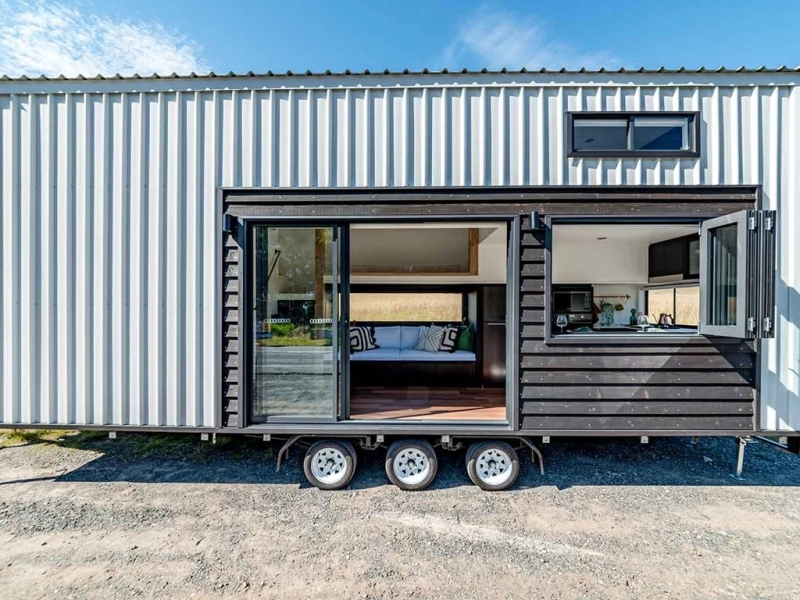 Hazel 8.4 Tiny House Features Two Loft Bedrooms with Extra Ceiling Height