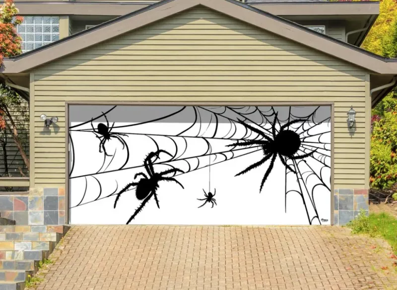 Spider Décor Garage Door Mural