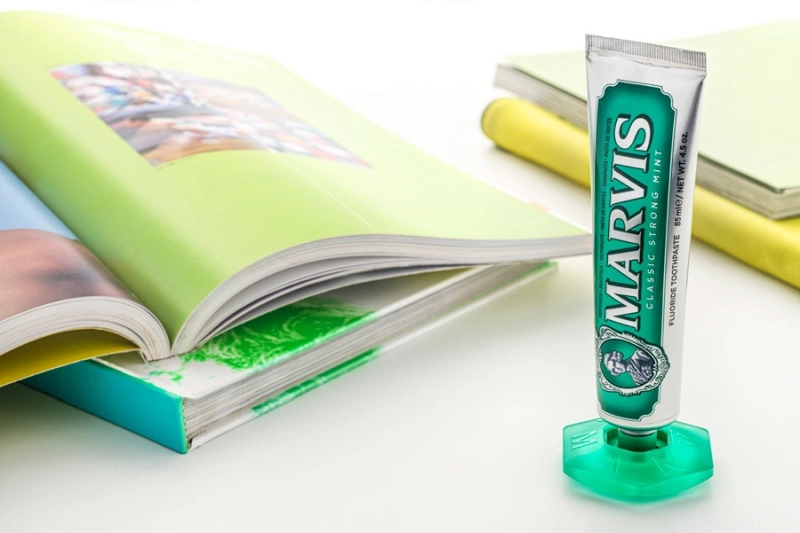 Marvis Launches Toothpaste Tube Holder by Giulio Lacchetti