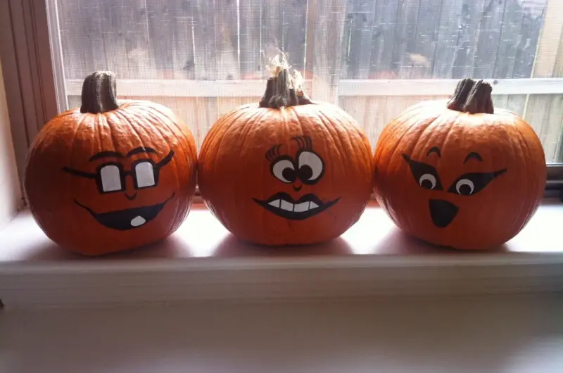 Scary Face Decals for Pumpkin Décor